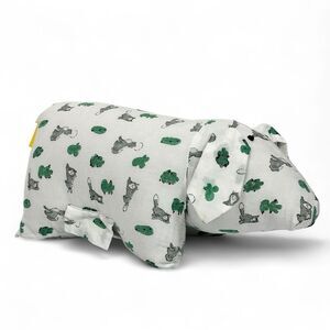 Roller Rabbit Little Piglet Kids Pillow Toy White Green Cotton India